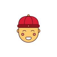 the Chinese New Year theme icon is suitable for additional ornaments vector