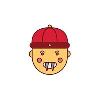 the Chinese New Year theme icon is suitable for additional ornaments vector