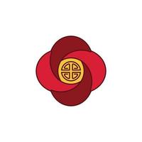 the Chinese New Year theme icon is suitable for additional ornaments vector
