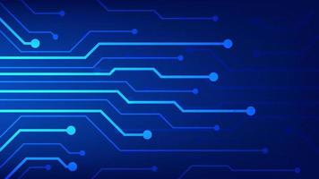 Hi tech digital circuit board. AI pad and electrical lines connected on blue lighting background. futuristic technology design element concept vector