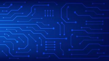 Hi tech digital circuit board. AI pad and electrical lines connected on blue lighting background. futuristic technology design element concept vector