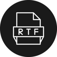 icono de formato de archivo rtf vector