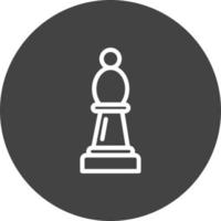 diseño de icono de vector de obispo de ajedrez