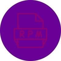 icono de formato de archivo rpm vector