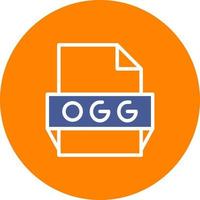 icono de formato de archivo ogg vector