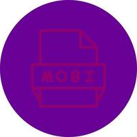 Mobi File Format Icon vector