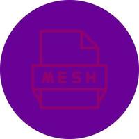 Mesh File Format Icon vector