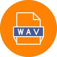 Wav File Format Icon vector