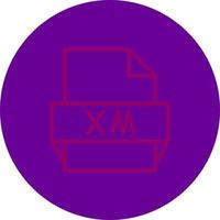 Xm File Format Icon vector