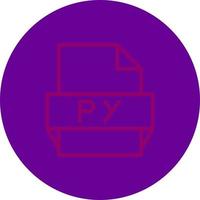 Py File Format Icon vector