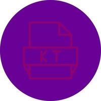 Kt File Format Icon vector