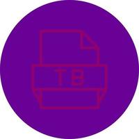 Tb File Format Icon vector