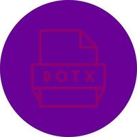 Dotx File Format Icon vector