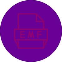 icono de formato de archivo emf vector