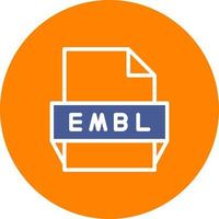 Embl File Format Icon vector