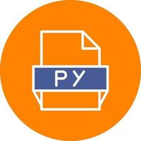 icono de formato de archivo py vector