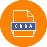 icono de formato de archivo cdda vector