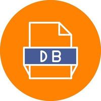 icono de formato de archivo db vector