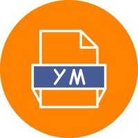 Ym File Format Icon vector