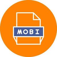 icono de formato de archivo mobi vector