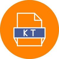 icono de formato de archivo kt vector