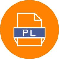 icono de formato de archivo pl vector