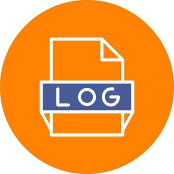 Log File Format Icon vector