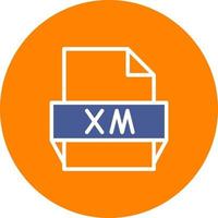 Xm File Format Icon vector
