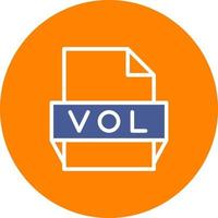 Vol File Format Icon vector