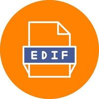 Edif File Format Icon vector