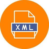 Xml File Format Icon vector