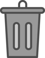 Trash Bin Vector Icon Design