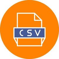 Csv File Format Icon vector