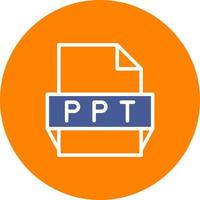 Ppt File Format Icon vector