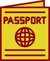 diseño de icono de vector de pasaporte