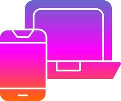 Mobile To Laptop Vector Icon Design