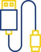 Data Cable Vector Icon Design