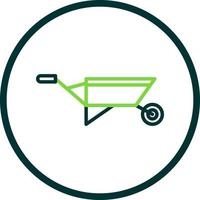 Wheelbarrow Vector Icon Design