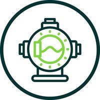 Diving Helmet Vector Icon Design