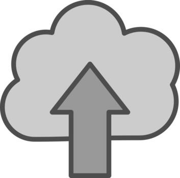 diseño de icono de vector de carga en la nube