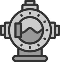 Diving Helmet Vector Icon Design