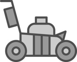 Lawn Mower Vector Icon Design