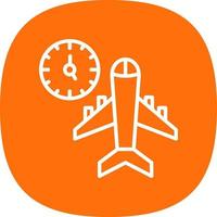 Flight Timings Vector Icon Design