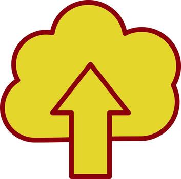 Cloud Uploding Vector Icon Design