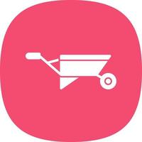 Wheelbarrow Vector Icon Design