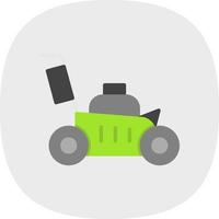 Lawn Mower Vector Icon Design