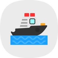 Yatch Vector Icon Design