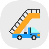 Airplane Stairs Vector Icon Design