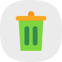 Trash Bin Vector Icon Design