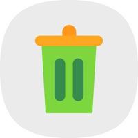 Trash Bin Vector Icon Design